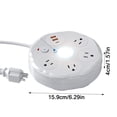 thumbnail image 2 of Round Power Strip with USB Charging Ports Adjustable Night Light Surge Protector Compact Design for Home Travel Charging Station, 2 of 6