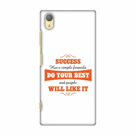 Sony Xperia XA1 Plus Case - Success Do Your Best, Hard Plastic Back Cover, Slim Profile Cute Printed Designer Snap on Case with Screen Cleaning