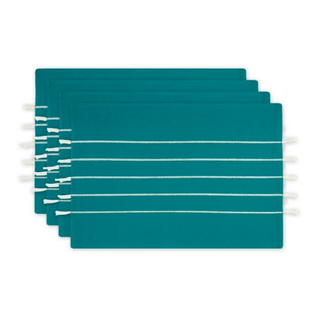 

Teal Stripe Tassel Placemat (Set of 4)