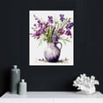 thumbnail image 4 of COMIO Navy Blue Flowers Canvas Wall Art Bedroom Wall Decor Minimalistic Bouquet Canvas Pictures Blossom Watercolor Artwork for Living Room Bathroom Home Office Decoration Indigo Floral Canvas Prints, 4 of 4