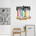 thumbnail image 6 of Daddy's Medal Hanger Display Holder Sport Iron Hook Running Basketball Rack Soccer Softball Holder Frame Medal Hanger Awards Ribbon Cheer for 60+ Metal Medal Wall Hanger, 6 of 9