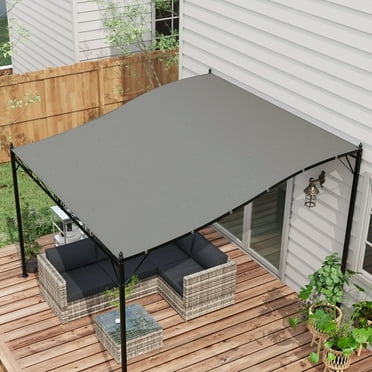 Outsunny Pergola Canopy Replacement for Outsunny 84C-038 Series, Dark Gray