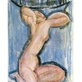 thumbnail image 2 of Modigliani, Amedeo 12x14 Black Ornate Wood Framed with Double Matting Museum Art Print Titled - Caryatid 4, 2 of 4
