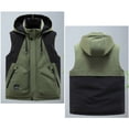 thumbnail image 4 of Stamzod Mens Outdoor Vest Winter Solid Color Sleeveless Oversized Vests with Hood Casual Athletic Jackets for Men Green O XXXL, 4 of 7