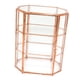 thumbnail image 2 of Joyero de cristal vintage de 17 x 10 x 21 cm, ideal como terrario o como joyero. oro rosa, 2 of 9