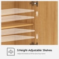 thumbnail image 6 of EYYTHUNG Laundry Wall Cabinets, Farmhouse Wood Storage Cabinet with Doors and Adjustable Shelf Wall Mounted Cabinets, Natural Oak, 6 of 7