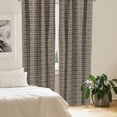 thumbnail image 2 of Ambesonne Damask Window Curtains, Victorian Rococo Style Motif, Each 28" W x 95" L, Dark Grey and Tan, 2 of 3