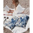 thumbnail image 5 of Waterproof Outdoor Throw Pillows with Inserts 12"x20", Navy Blue Octopus Soft Decorative Pillowcases for Couch Bedroom, Summer Beach Shell Coral Pillow Covers for Sofa Living Room, 5 of 8