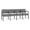 Gray, variant on Lenox Wood Reception Waiting 4-Seat Tandem Seating / Black Wood / Black