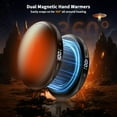 thumbnail image 2 of Magnetic Rechargeable Hand Warmer 2 Pack, Digital Display, 3 Heating Levels, Portable Pocket Heater for Outdoor Sports, Camping, Winter Gift, 2 of 11