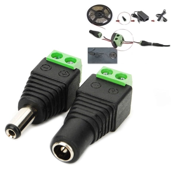 Naierhg 5 Pcs 12V DC Power Supply Plug Adapter Connector Female