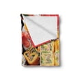 thumbnail image 2 of Japanese Soft Flannel Fleece Throw Blanket, Cuisine Sushi Fish Raw Meat Rolls South East Fast Food Ceremony Artwork, Cozy Plush for Indoor and Outdoor Use, 50" x 60", Multicolor, by Ambesonne, 2 of 6