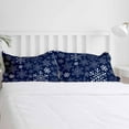 thumbnail image 5 of Christmas King Size Comforter Set, Winter Snowflakes Blue Background Soft Bedding for All Seasons, 4 Pcs Bed Set with 1Comforter (90"x106") ,1 Sheet(94"x116"), 2 Pillowcases (19"x35"), 5 of 7