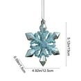 thumbnail image 3 of Mecorevxz Christmas Plastic Snowflake Ornaments Christmas Tree Hanging Decoration Snowflake Christmas Pendants(D), 3 of 8