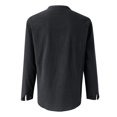 thumbnail image 3 of Camisas s Para Hombre De Vestir Camisa de manga larga para hombre Camisa casual con cordón de moda Camisa medieval masculina (Black, XXL), 3 of 5