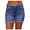 Dark Blue, variant on ibuvkizy Womens Shorts Clearance,Casual Summer Shorts for Women, New Women Short Female Pockets Wash Shorts,Comfy Short Pants Drawstring Elastic Waist Pocketed Shorts