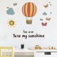 thumbnail image 2 of Adhesivo de pared con forma de globo aerostático «You Are My Sunshine», 30 x 90 cm, 2 of 4