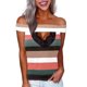 thumbnail image 1 of Camisetas de moda para mujer, Top informal de verano, camisa con costuras de encaje hueco, Top de Color sólido con un hombro Pompotops hkajfhjk473844, 1 of 5