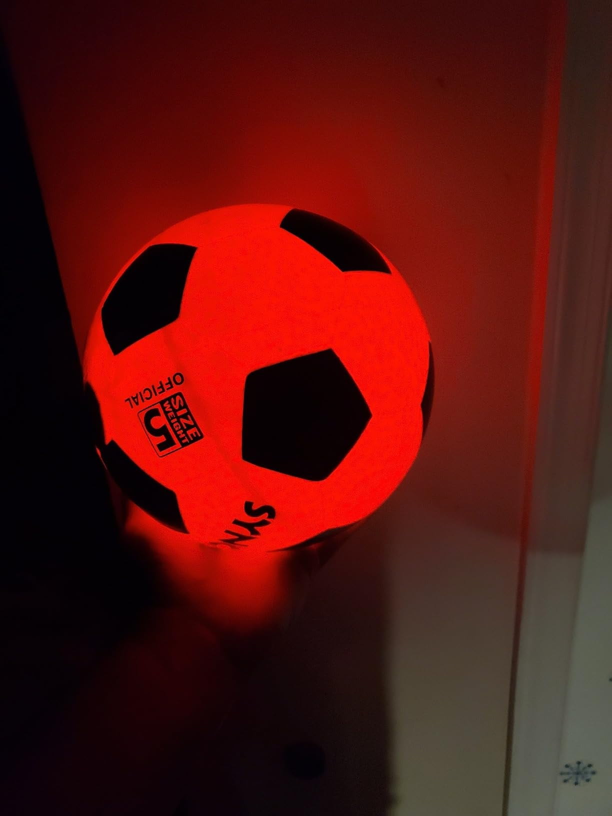 Glow in The Dark Soccer Ball Light Up LED Soccer Ball Gifts for Teen Boy Birthday Outdoor Games for Evening Play Toys for Kids Boys Ages 3 Old and up, Official Size 5