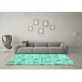 thumbnail image 3 of Ahgly Company Indoor Rectangle Patchwork Turquoise Blue Transitional Area Rugs, 3' x 5', 3 of 4