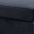 thumbnail image 2 of Omi 34 Inch Square Cocktail Ottoman Foam Brown Tapered Legs Black Velvet, 2 of 5
