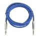 thumbnail image 2 of Cable de conexión de nailon trenzado azul Prosty de 6,35 mm con conector macho TRS de 1/4" para guitarra y bajo. 3m, 2 of 8