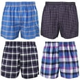 thumbnail image 2 of Falari 4-Pack Men's Boxer Underwear 100% Cotton Assorted-40 Small, 2 of 6
