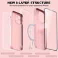 thumbnail image 3 of Compatible with MagSafe iPhone 14 Pro  Case, [9H Screen Protector] [Camera Protective] [Soft Microfiber Lining] Liquid Silicone Shockproof Case for iPhone 14 Pro - Pink Sand, 3 of 15