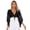 Black, variant on ZALDITA Women's 3/4 Tulle Flared Sleeve Wrap Tie Top Blouse Belly Dance Bolero Shrugs Cardigan Yellow One Size