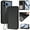 Black, variant on Decase Solid Wallet Case for iPhone 17 Pro,Rugged 3 Card Slots Kickstand Flip Folio Cover,Shockproof TPU+Leather Hybrid Magnetic Closure Protective Flip Cover for iPhone 17 Pro,Orange