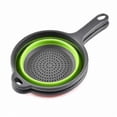 thumbnail image 4 of Set of 2 Collapsible Long Grip Silicone Strainer Baskets for Kitchen Use, 4 of 5