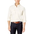 thumbnail image 1 of Tommy Hilfiger Mens Ben Flannel Button Up Shirt, Off-White, XX-Large, 1 of 1