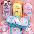 thumbnail image 3 of Sanrio Melody Kuromi PU caja de papelería Hello Kitty Cinnamoroll Pochacco bolsa de lápices con cremallera para estudiantes de secundaria estuche para bolígrafos, 3 of 4