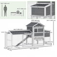 thumbnail image 3 of PawHut Chicken Coop with Wheels, 80" L Mobile Hen House with Run, 3 of 10