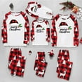 thumbnail image 6 of REORIAFEE Family Matching Christmas Pajamas Sets 2 Piece Big and Tall Loungewear Long Sleeve Top Pant Plaid Soft Sleepwear Red M-3XL, 6 of 7