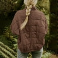 thumbnail image 5 of GEWSEY Womens Dolman Lightweight Quilted Jackets Zip Up Long Sleeve Stand Neck Warm Winter Outwears (Brown, XXL), 5 of 7