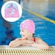 thumbnail image 4 of GOOHOCHY Gorros de baño para natación, gorros de natación bonitos, gorros protectores para el cabello para piscina, gorros de natación de dibujos animados, 2 uds., 4 of 7
