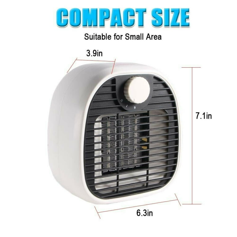 Mini Electric Heater Fan 1000W Portable Space Heater 3 Heat