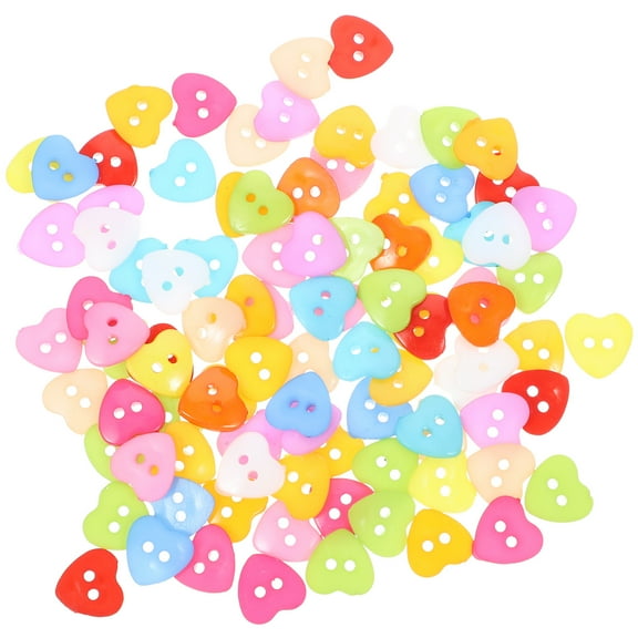 WEAVILUX Heart-Shaped Plastic Snap Buttons Assorted Colors for Craft Projects and Sewing Accessories
