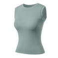 thumbnail image 4 of Camisole Tops for Women Summer Spaghetti Strap Basic Padded Tank Top with Built in Bra Workout Yoga Shirts,for Size L, 4 of 7