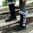 thumbnail image 4 of Mepaouo Knee High Boots for Women Fleece Lining Winter Snow Boot Round Toe Dress Long Tall Boots, 4 of 8