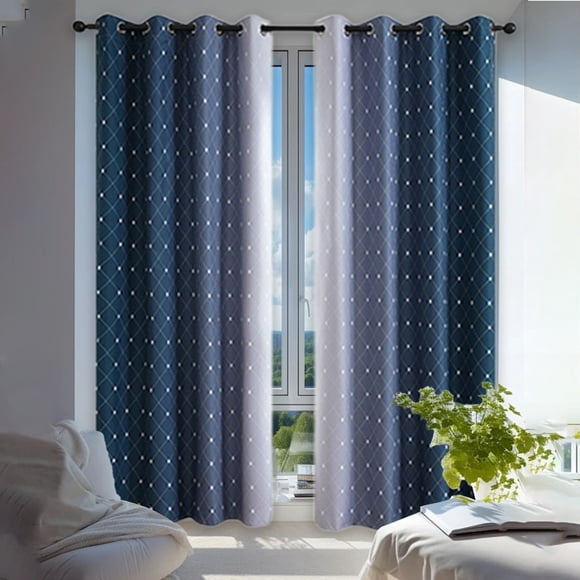 Cortinas opacas, aislantes térmicas y protectoras contra el sol | Protección UV, reducción de calor y ruido | Elegante diseño degradado para dormitorio, sala de estar y balcón
