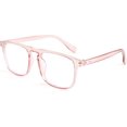 thumbnail image 1 of Gafas cuadradas clásicas con bloqueo de luz azul para mujer y hombre, anteojos de ordenador con parte superior plana a la moda B2870, 1 of 5