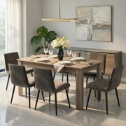 Resenkos Dining Table,Dinner Table, 63 Inch Rectangular Modern Dining Kitchen Table-Light Gray