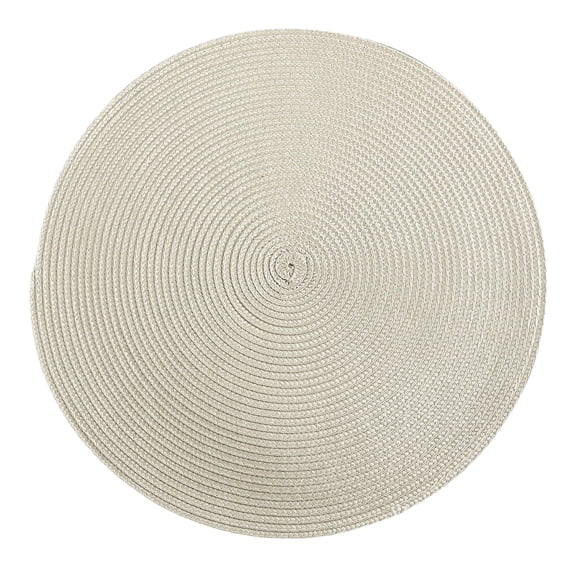 Round Placemats Cotton Polyester Braided Place Mats 15 inch Heat Resistant Washable Table Mats for Kitchen Dining Party Natural Table Decor