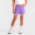 thumbnail image 2 of YOUYEDIAN Girl's Running Athletic Shorts Sport Workout Gym Casual Dolphin Shorts (Purple, 11-12 Years), 2 of 3