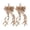 Coffee, variant on 2pcs Beige Christmas Bows Glitter Ribbon Wreath Decor Tree Topper Bows for Holiday Door Indoor Outdoor Wall Decor