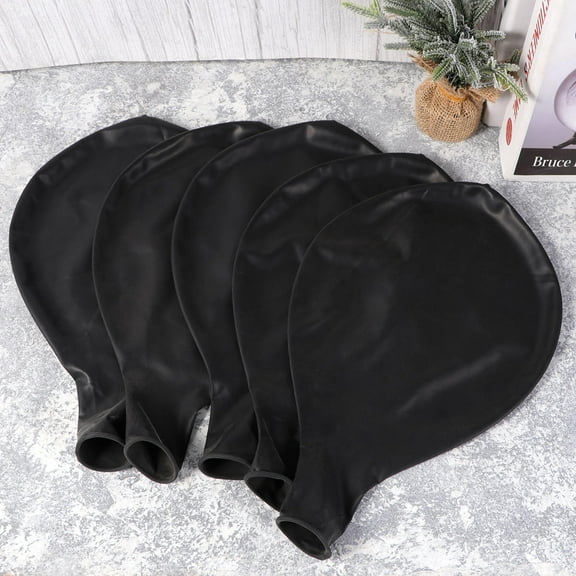 GOOHOCHY 6Pcs 36Inch Latex Balloons Solid Color Black for Birthday Party Wedding Decoration