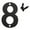 #9 I, variant on WYBXZ Modern House Numbers for Outside,Mailbox Numbers and Letters, 3.5 inch Metal Black Address Numbers,Garden Door Mailbox Decor Number with 2 Screws