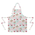 thumbnail image 2 of Pioneer Flower Floral Print Pattern Apron for Women and Men, Cotton Linen Waterproof with Pockets, Adjustable, 33x27 Inch for Kitchen, Gardening, BBQ, Salon, 2 of 6